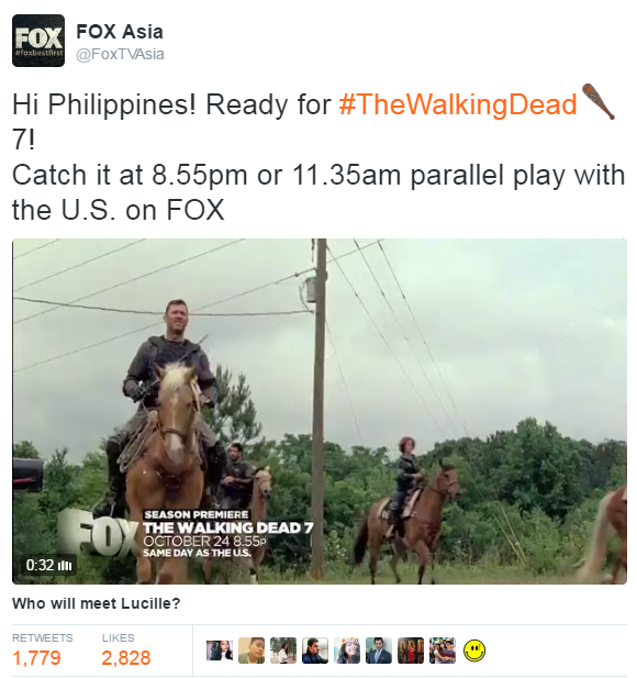 The Walking Dead - Twitter ad Philippines